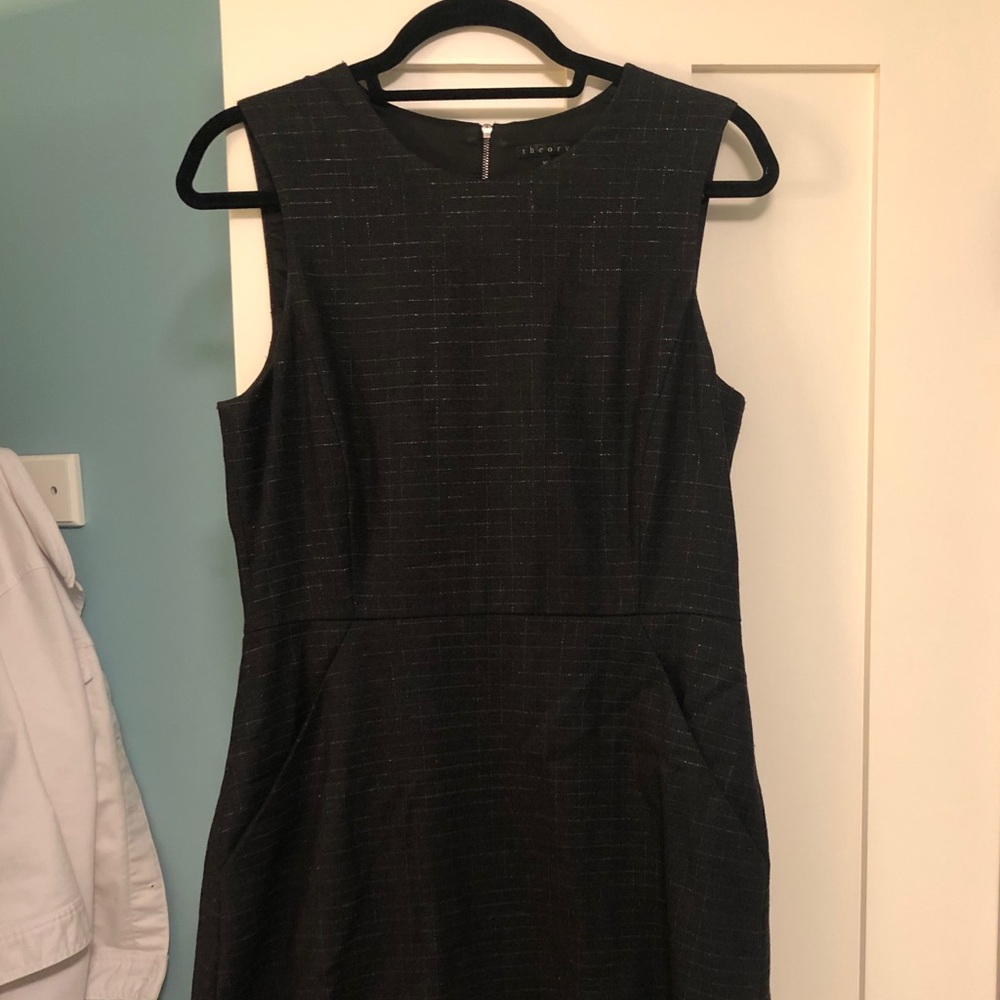 Theory Dark Grey dress subtle flicks of silver